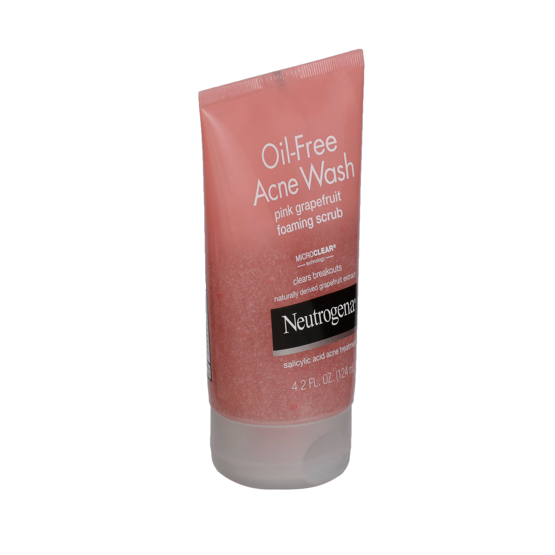 Neutrogena Oil-Free Acne Wash Pink Grapefruit Foaming Scrub-4.2 oz.-3/Box-4/Case