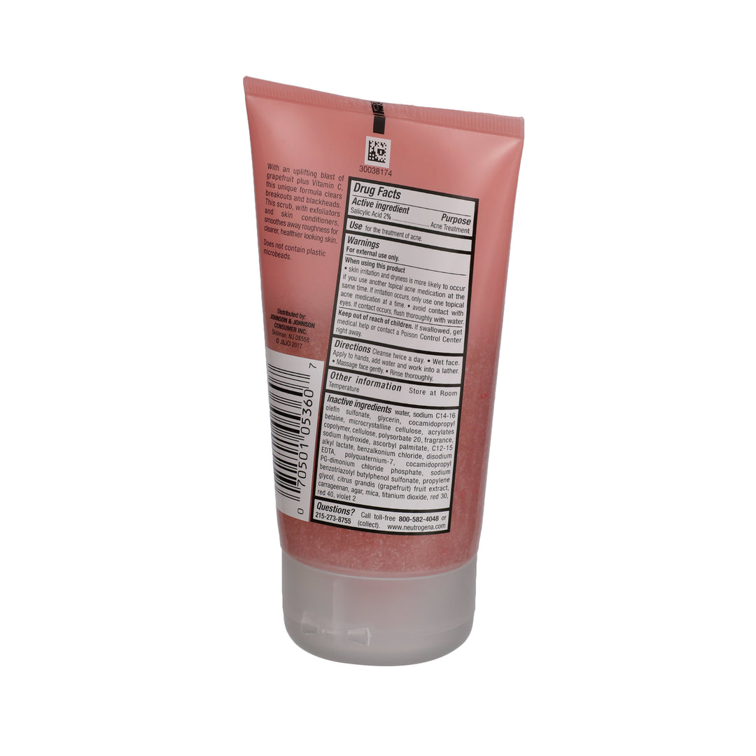 Neutrogena Oil-Free Acne Wash Pink Grapefruit Foaming Scrub-4.2 oz.-3/Box-4/Case