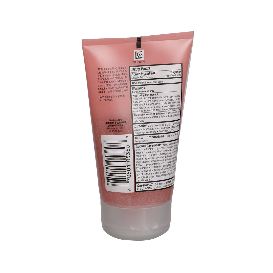 Neutrogena Oil-Free Acne Wash Pink Grapefruit Foaming Scrub-4.2 oz.-3/Box-4/Case