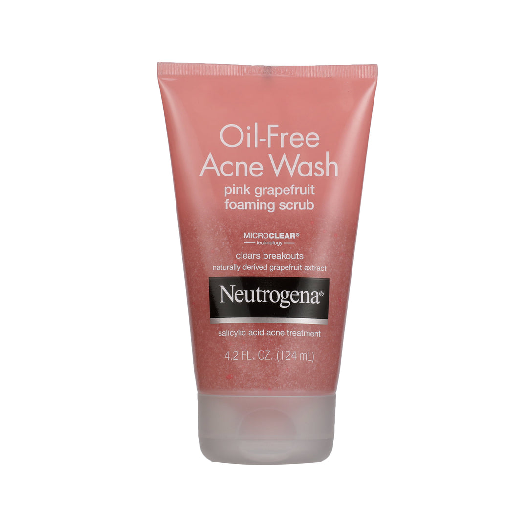 Neutrogena Oil-Free Acne Wash Pink Grapefruit Foaming Scrub-4.2 oz.-3/Box-4/Case