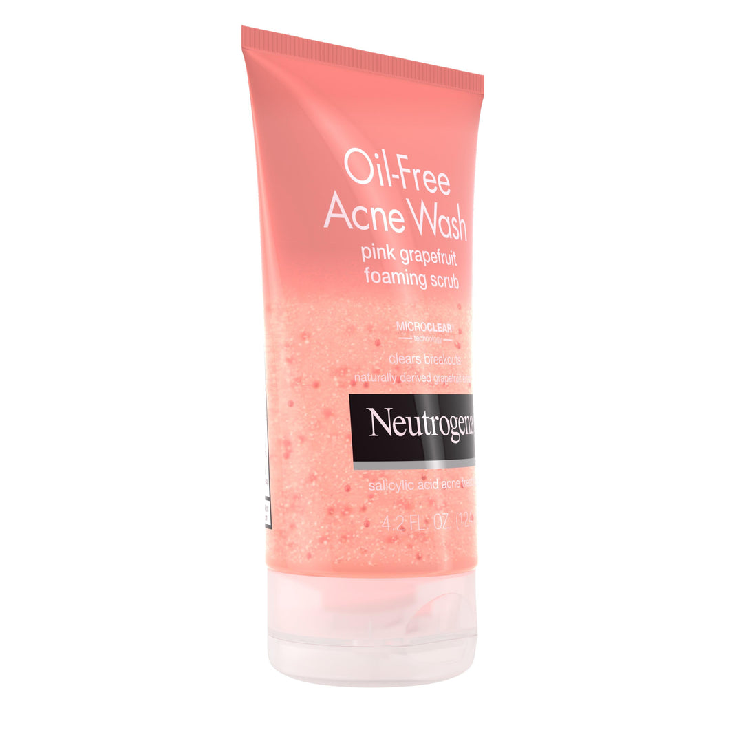 Neutrogena Oil-Free Acne Wash Pink Grapefruit Foaming Scrub-4.2 oz.-3/Box-4/Case