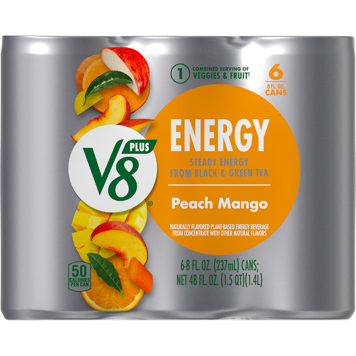 V8 Energy Peach Mango-48 fl oz.s-4/Case