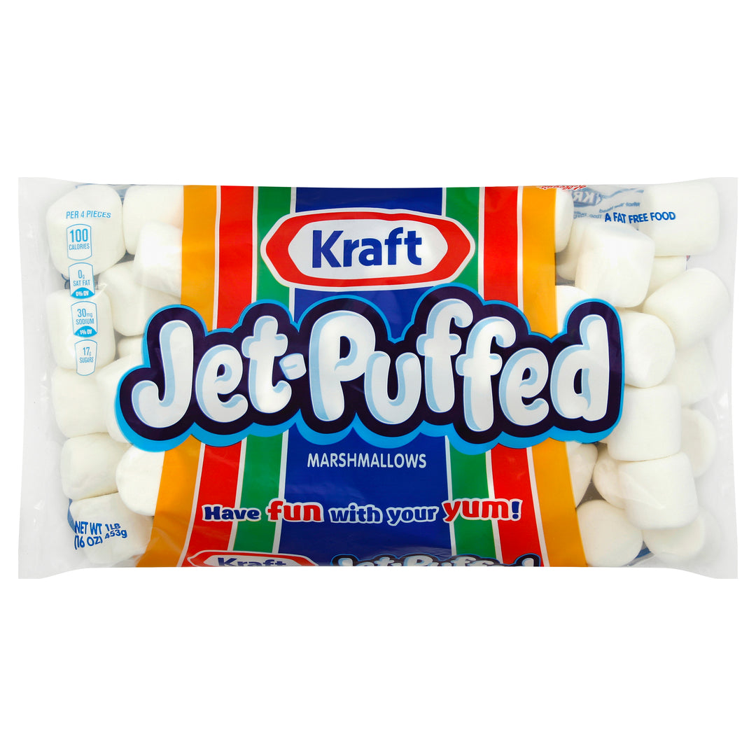 Jet-Puffed Regular White Marshmallows-1 lb.-12/Case
