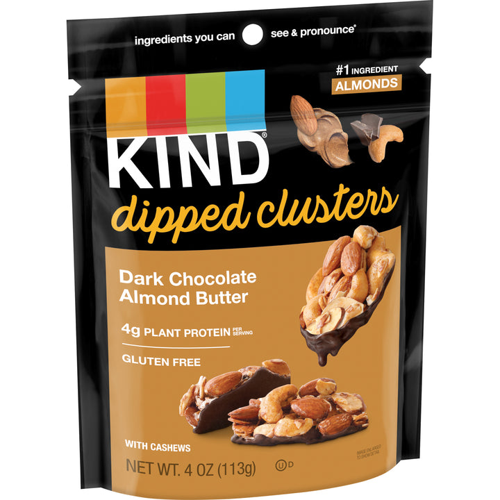 Kind Snacks Dipped Clusters Dark Chocolate Almond Butter-4 oz.-8/Case