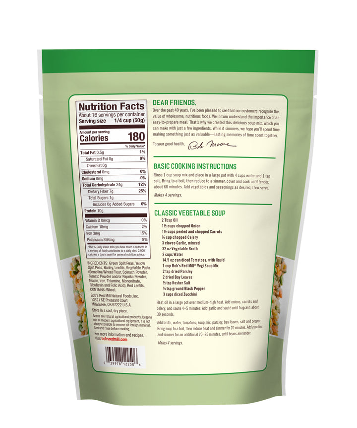 Bob's Red Mill Natural Foods Inc Soup Mix Veggie-28 oz.-4/Case