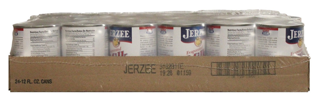 Jerzee E/S Evaporated Milk-12 fl oz.-24/Case