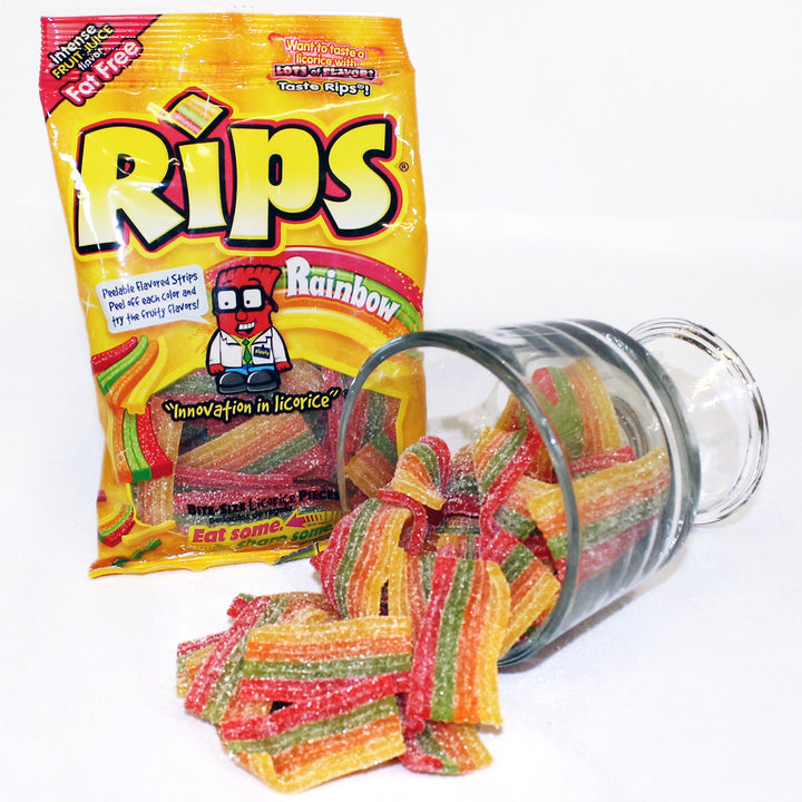 Rips Bite Size Peelable Rainbow Pieces-4 oz.-12/Case