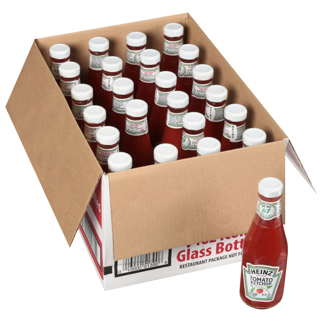 Heinz Glass Ketchup Bottle-14 oz.-24/Case