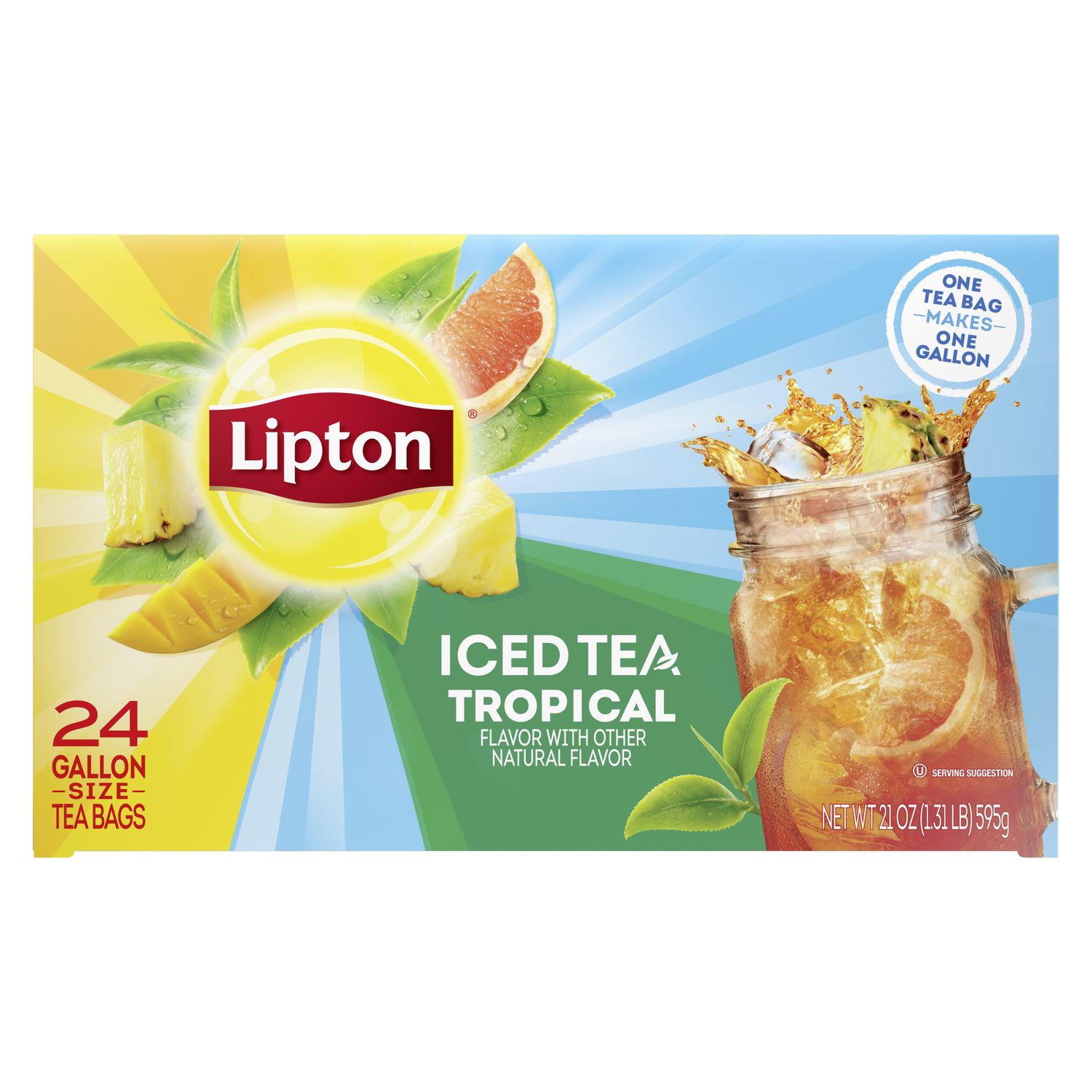 リプトン② Lipton Tea Lipton Gallon Size Tropical Iced Tea Bag-1 Gallon-2