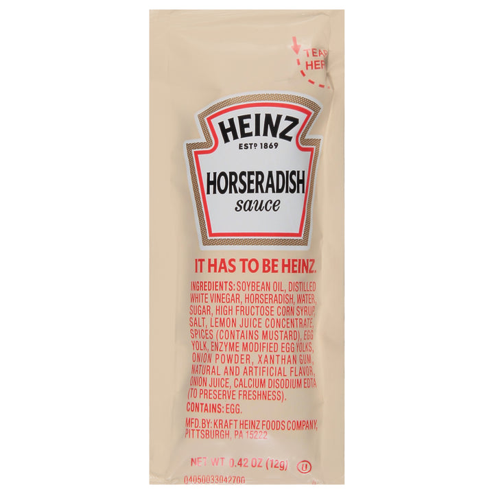 Heinz Kosher-Single Serve-Horseradish Sauce 200 12Gm-5.29 lb.-1/Case
