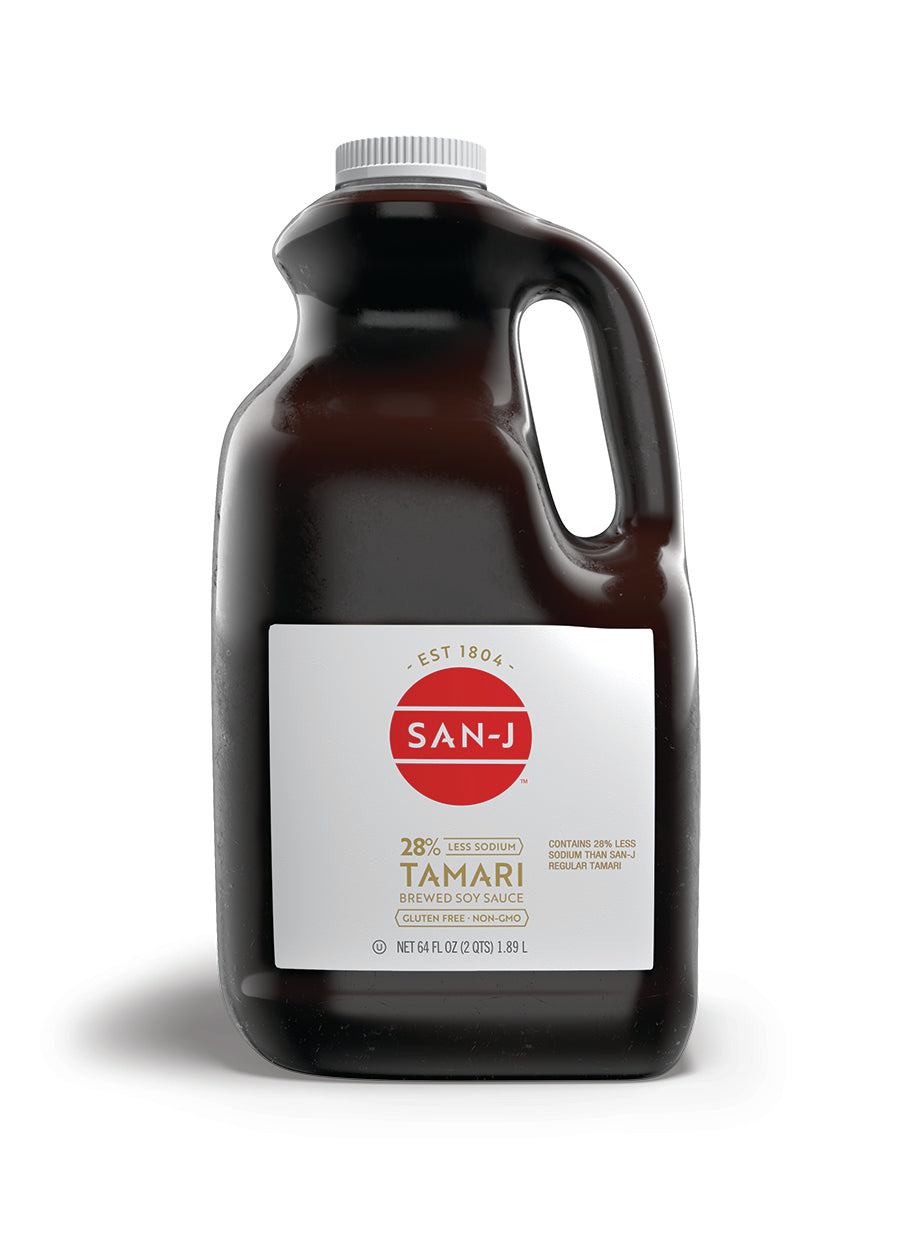 San-J International Tamari Gluten Free Reduced Sodium White-64 fl oz.-6/Case