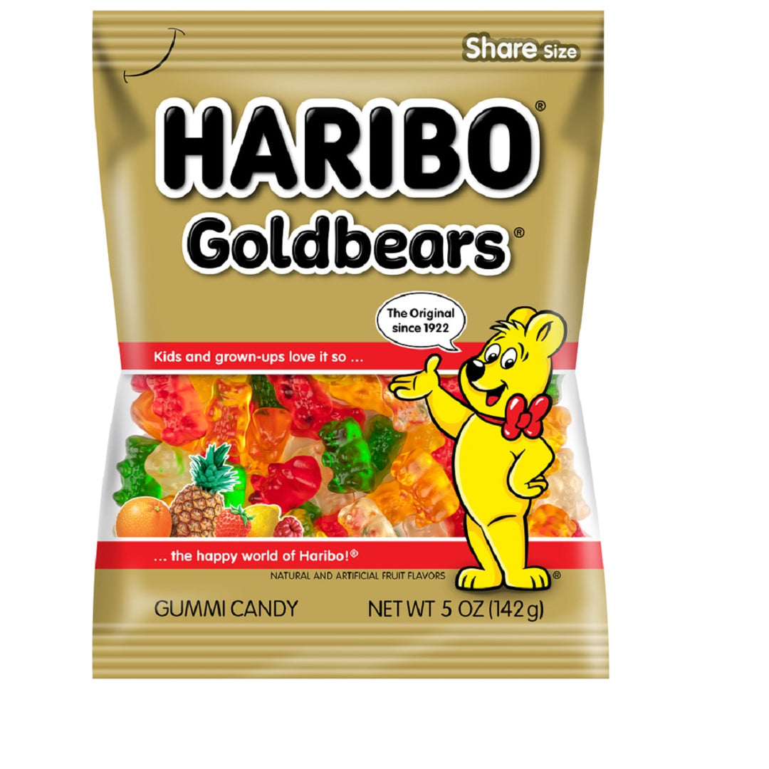 Haribo Gold-Bears Gummi Candy-5 oz.-12/Case