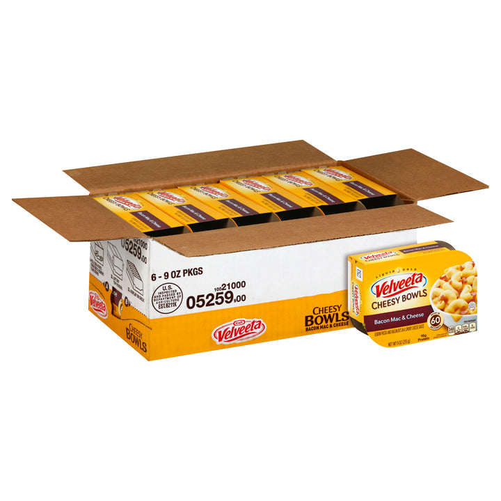 Velveeta Macaroni & Cheese Bacon Bowl-9 oz.-6/Case