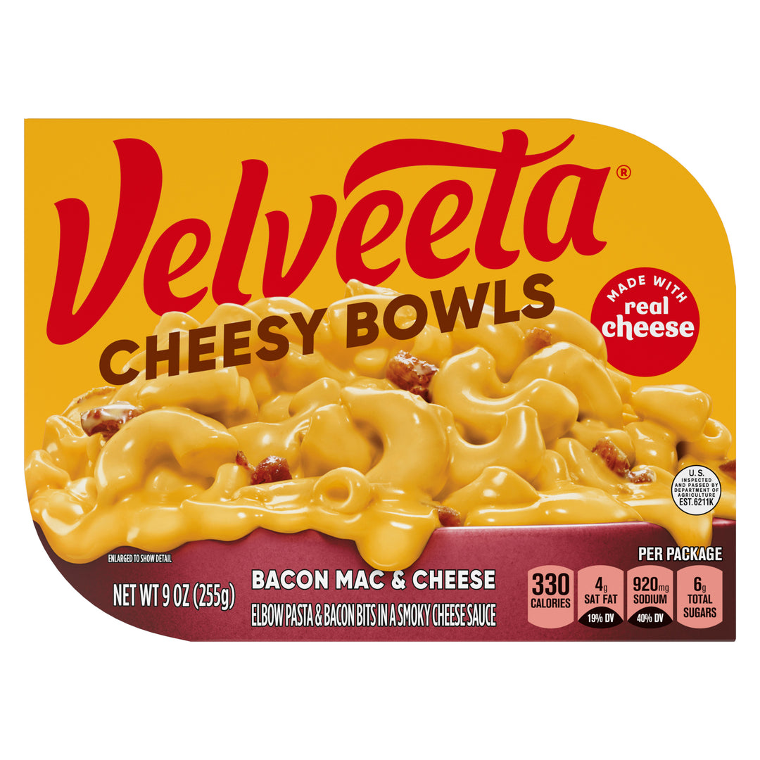 Velveeta Macaroni & Cheese Bacon Bowl-9 oz.-6/Case