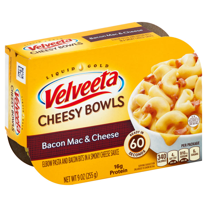 Velveeta Macaroni & Cheese Bacon Bowl-9 oz.-6/Case