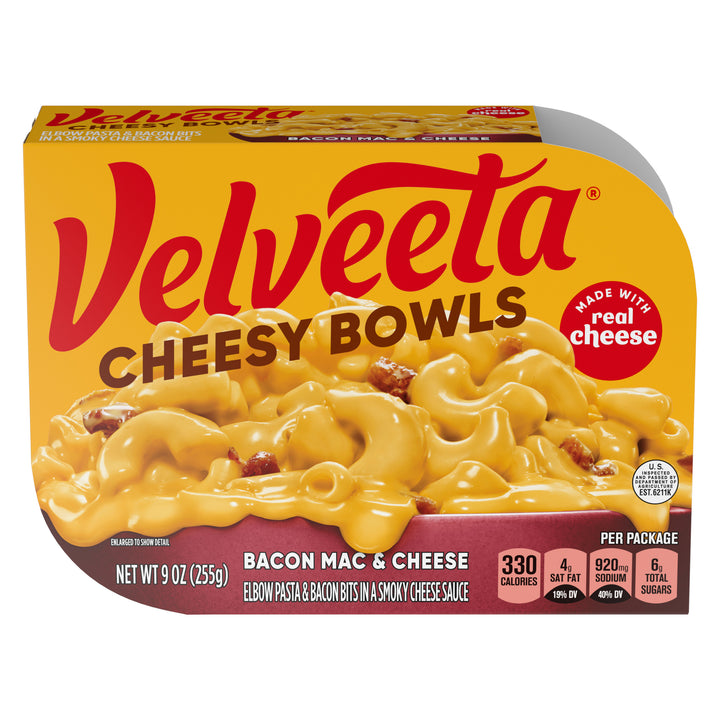 Velveeta Macaroni & Cheese Bacon Bowl-9 oz.-6/Case