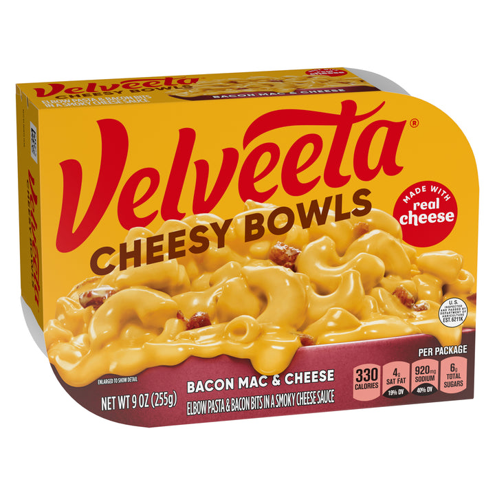 Velveeta Macaroni & Cheese Bacon Bowl-9 oz.-6/Case