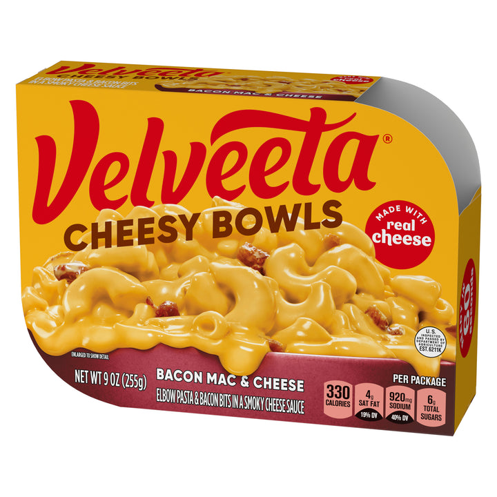 Velveeta Macaroni & Cheese Bacon Bowl-9 oz.-6/Case