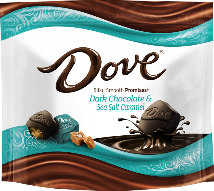 Dove Dark Chocolate Sea Salt Caramel Promises Stand Up Pouch-7.61 oz.-8/Case