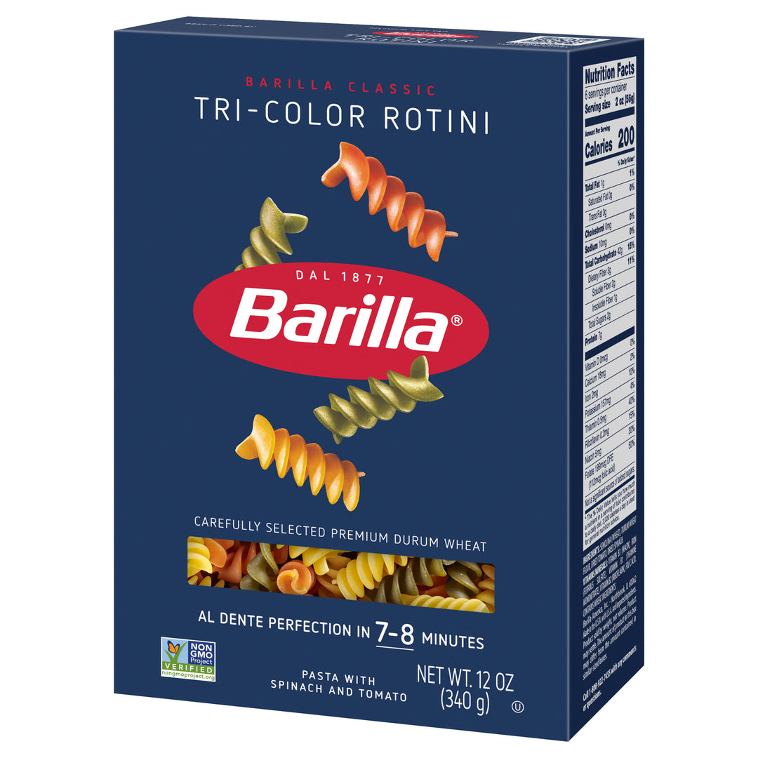 Barilla Tri-Color Rotini Pasta-12 oz.-16/Case