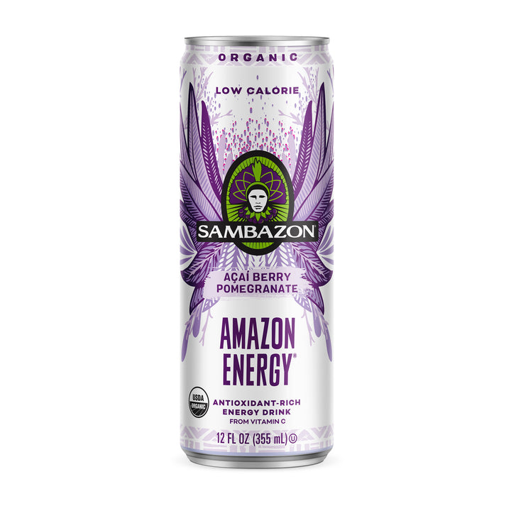 Sambazon Low Calorie Amazon Energy Drink Acai Pomegranate-12 fl oz.s-12/Case