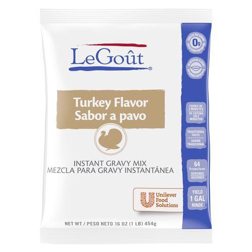 Legout Instant Turkey Flavor Gravy Mix-1 lb.-8/Case
