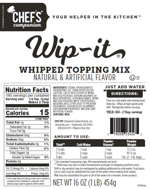 Chefs Companion Wip-It Whipped Topping Mix-1 lb.-12/Case