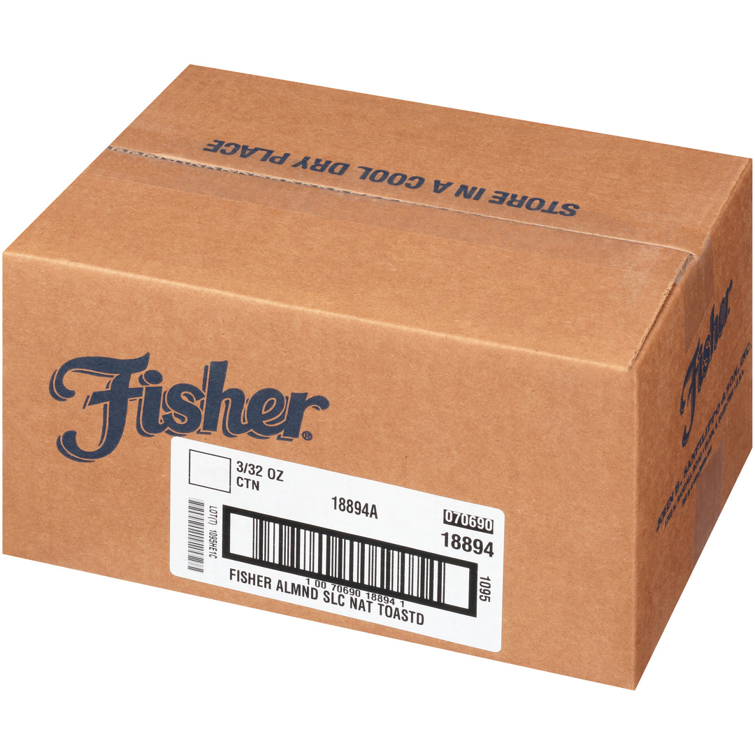 Fisher Toasted Blanched Slivered Almonds-No Salt-32 oz.-3/Case