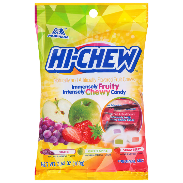 Hi-Chew Regular Mix Candy Peg Bag-3.53 oz.-12/Case