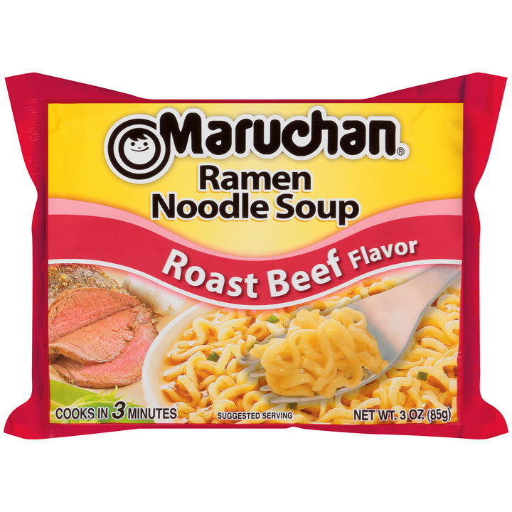 Maruchan Ramen Roast Beef Flavored Ramen Noodle Soup-3 oz.-24/Case
