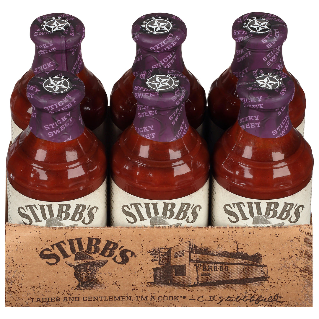 Stubbs Sticky Sweet Bbq Sauce Bottle-18 oz.-6/Case