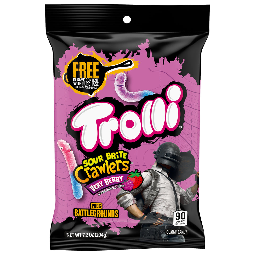 Trolli Very Berry Sour Brite Crawlers Gummy Candy-7.2 oz.-8/Case
