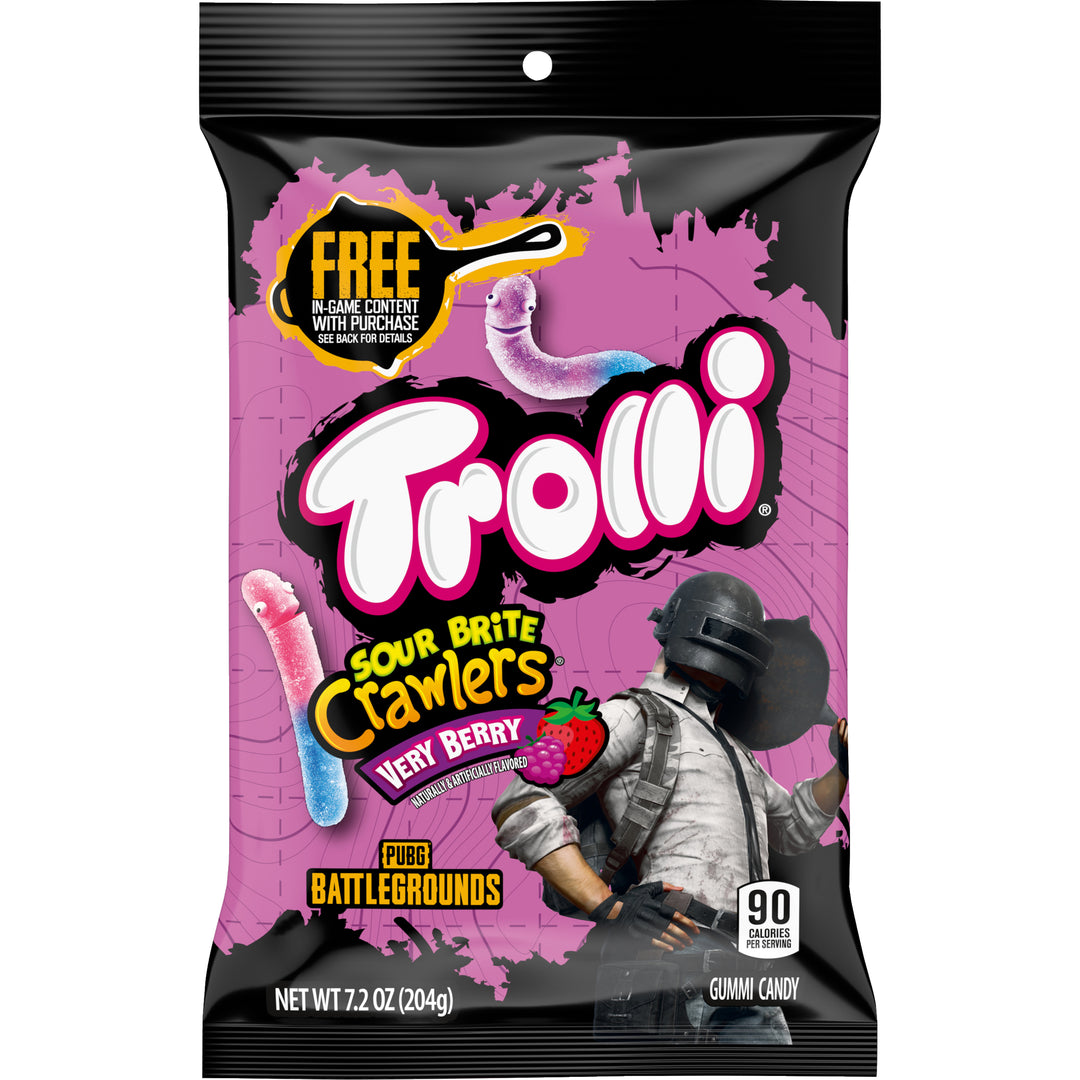 Trolli Very Berry Sour Brite Crawlers Gummy Candy-7.2 oz.-8/Case