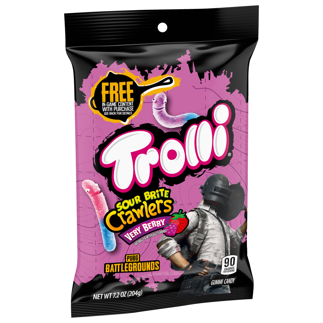 Trolli Very Berry Sour Brite Crawlers Gummy Candy-7.2 oz.-8/Case