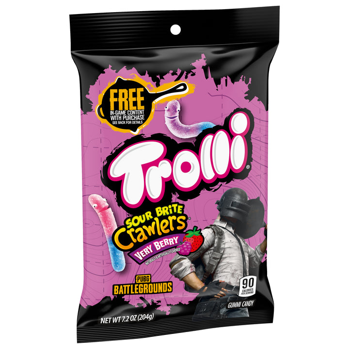 Trolli Very Berry Sour Brite Crawlers Gummy Candy-7.2 oz.-8/Case