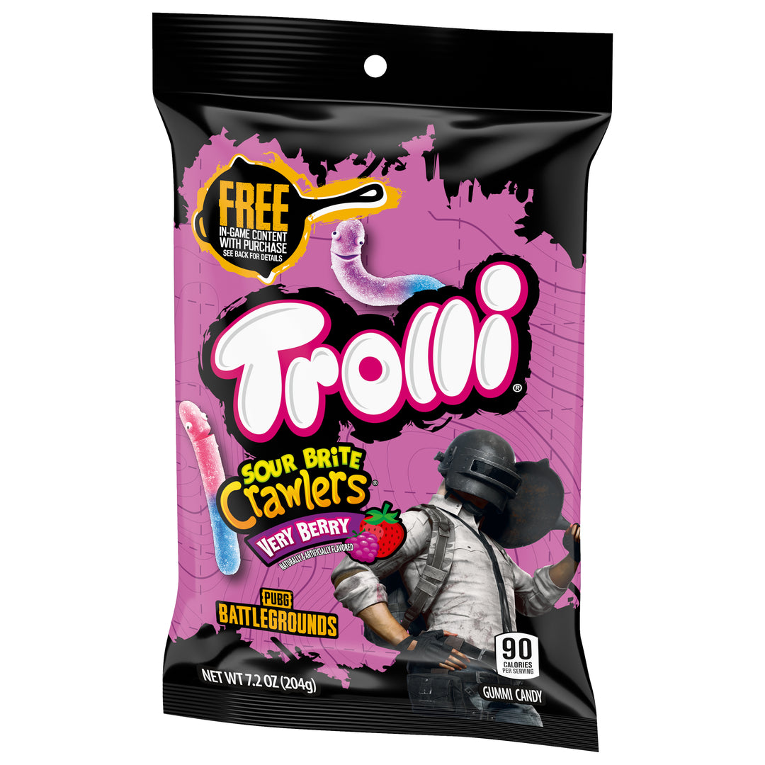 Trolli Very Berry Sour Brite Crawlers Gummy Candy-7.2 oz.-8/Case