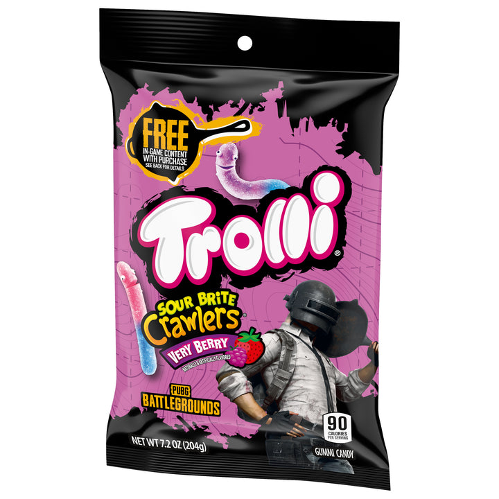 Trolli Very Berry Sour Brite Crawlers Gummy Candy-7.2 oz.-8/Case