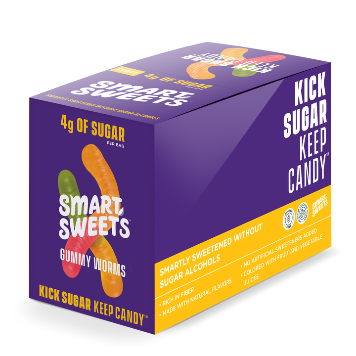 Smartsweets Gummy Worms-1.8 oz.-12/Box-6/Case