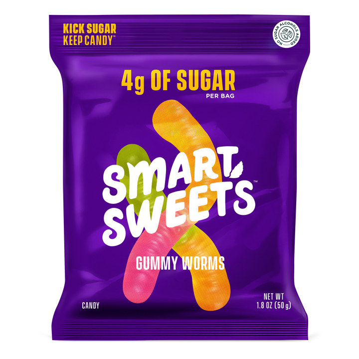 Smartsweets Gummy Worms-1.8 oz.-12/Box-6/Case