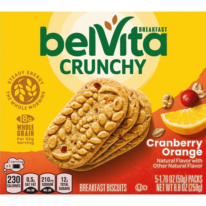 Belvita Cookie Cranberry Orange-1.76 oz.-5/Box-6/Case