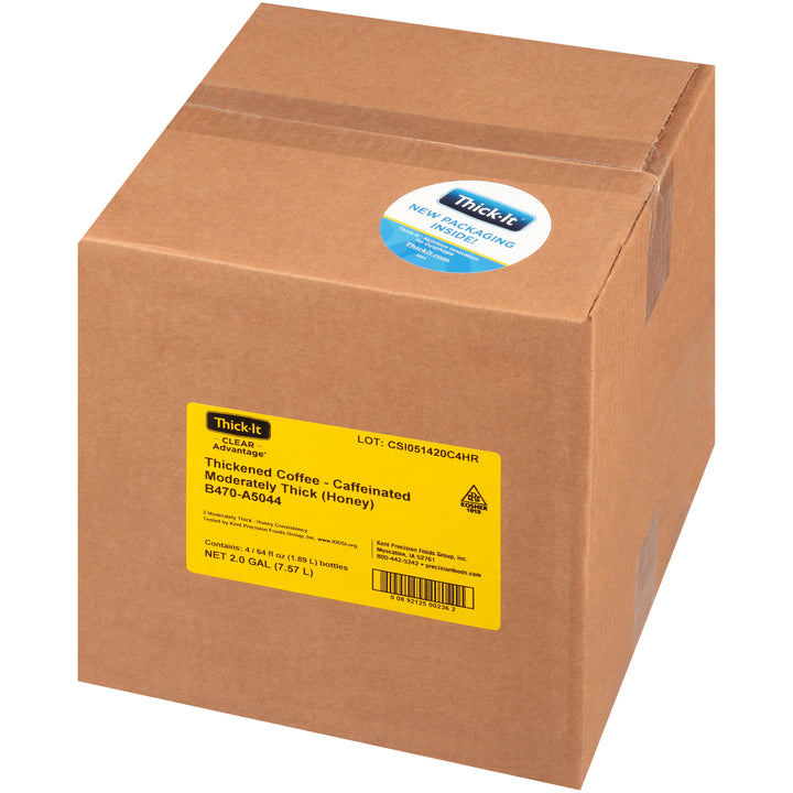 Thick It Clear Advantage Aqua Care H20 Honey Coffee Regular-64 fl oz.-4/Case