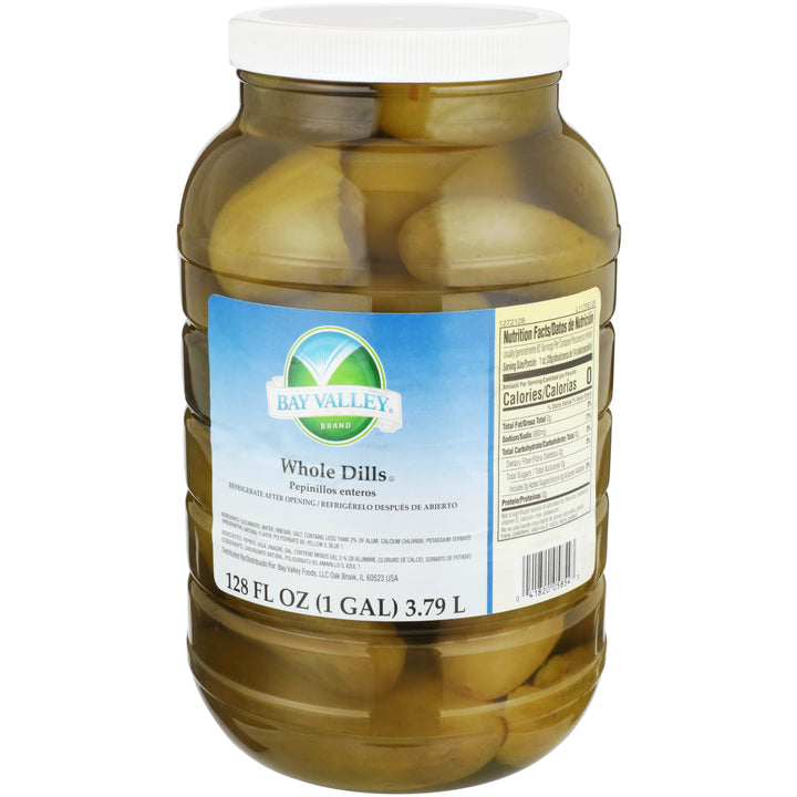 Bay Valley Dill 18-21 Count Pickle Whole Bulk-1 Gallon-4/Case