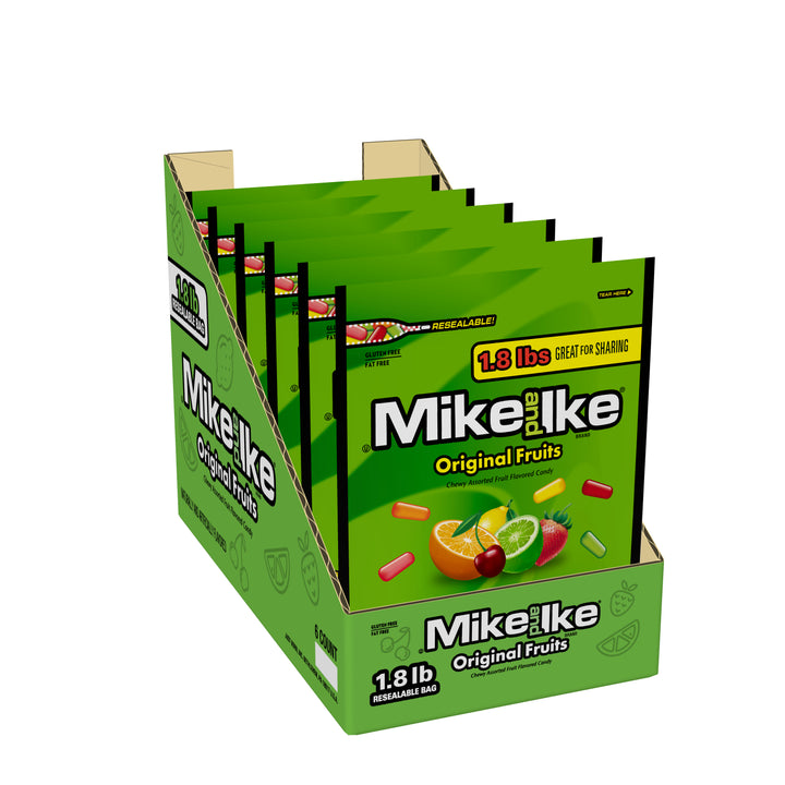 Mike & Ike Original Fruits Stand Up Bag-28.8 oz.-6/Case
