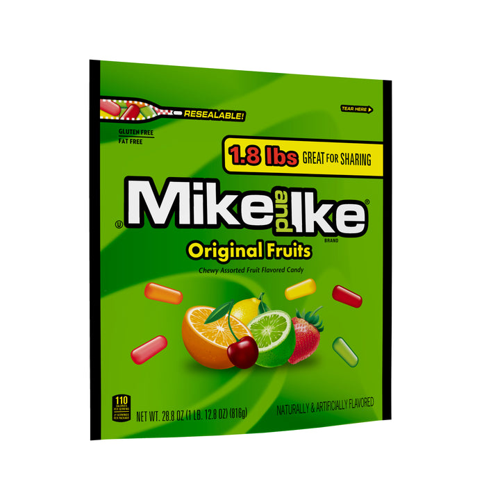 Mike & Ike Original Fruits Stand Up Bag-28.8 oz.-6/Case