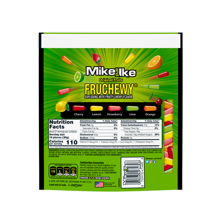 Mike & Ike Original Fruits Stand Up Bag-28.8 oz.-6/Case