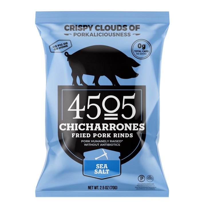 4505 Meats Sea Salt Chicharrones-2.5 oz.-12/Case
