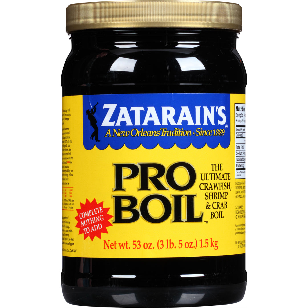 Zatarains Crab Boil Pro Boil Plastic Jar-53 oz.-6/Case