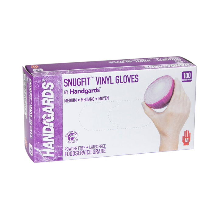 Handgards Snugfit Powder Free Medium Vinyl Glove-100 Each-100/Box-4/Case