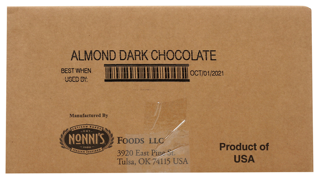 Nonni's Dark Chocolate Almond Cookie-1 Each-4/Case