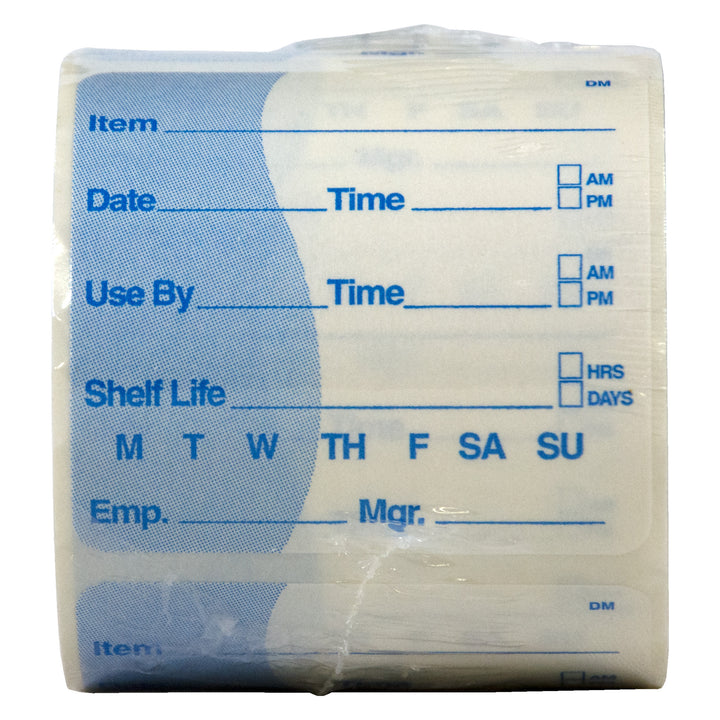 Daymark Dissolvemark-Dissolvable Adhesive 2 Inch X 2 Inch Square Use By Shelf Life Label-250 Count-12/Case
